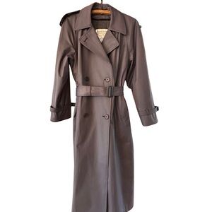 Vintage Double Breasted Trench Coat in Slate Grey | Fits Like a Women's Size 10